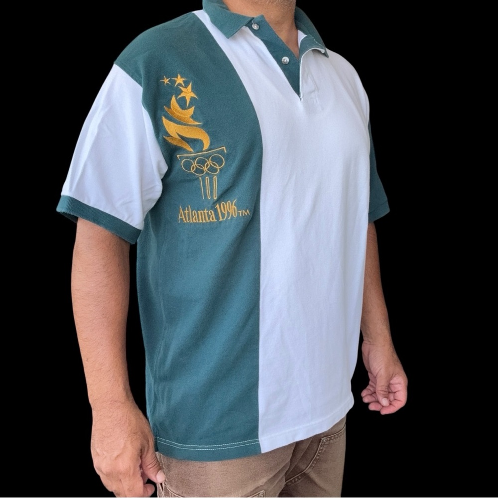 Vintage 1996 Atlanta Olympic Game Collection Polo Shirt Large Made In USA